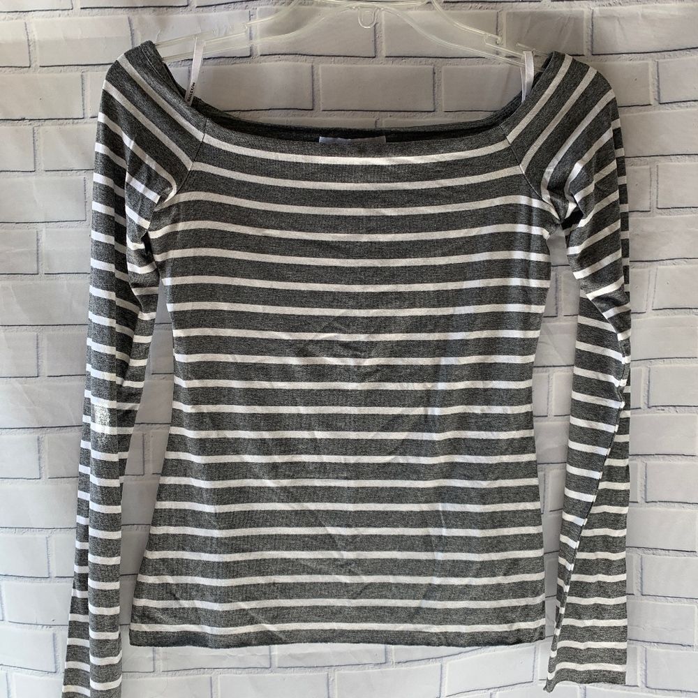 Bailey/44 Jacqueline Striped Off-Shoulder Top Xs
